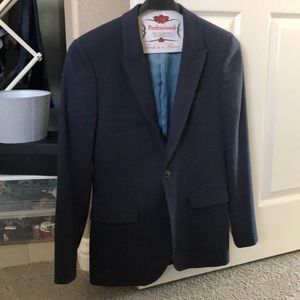 Topman skinny fit textured blazer